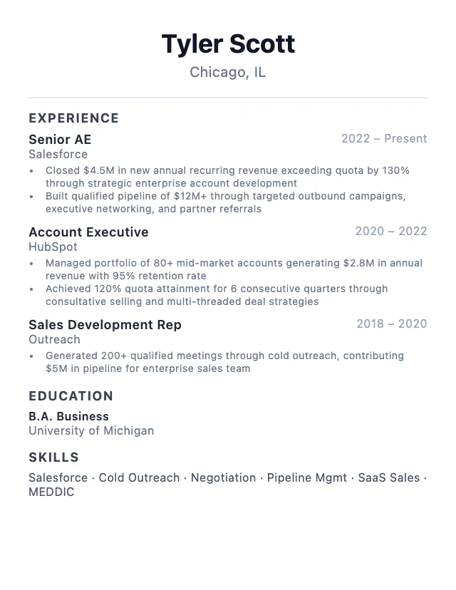 Account Executive resume example
